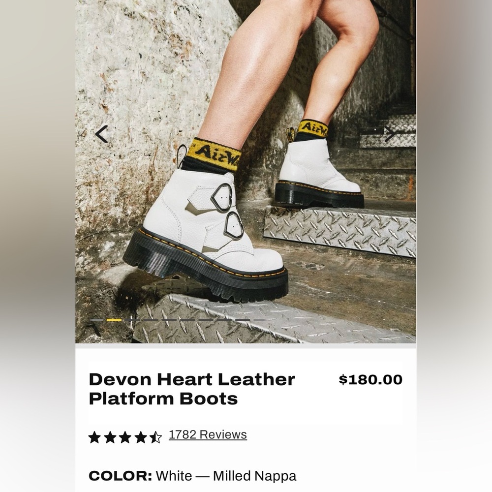 DEVON HEART ❤️ BUCKLE LEATHER PLATFORM BOOTS